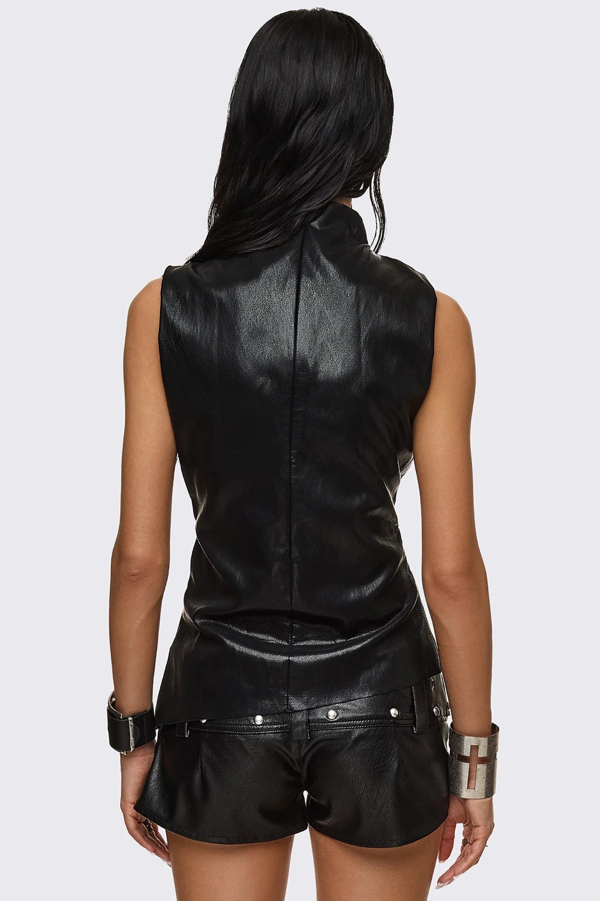 Null Faux Leather Vest Top | Minga London Trusted
