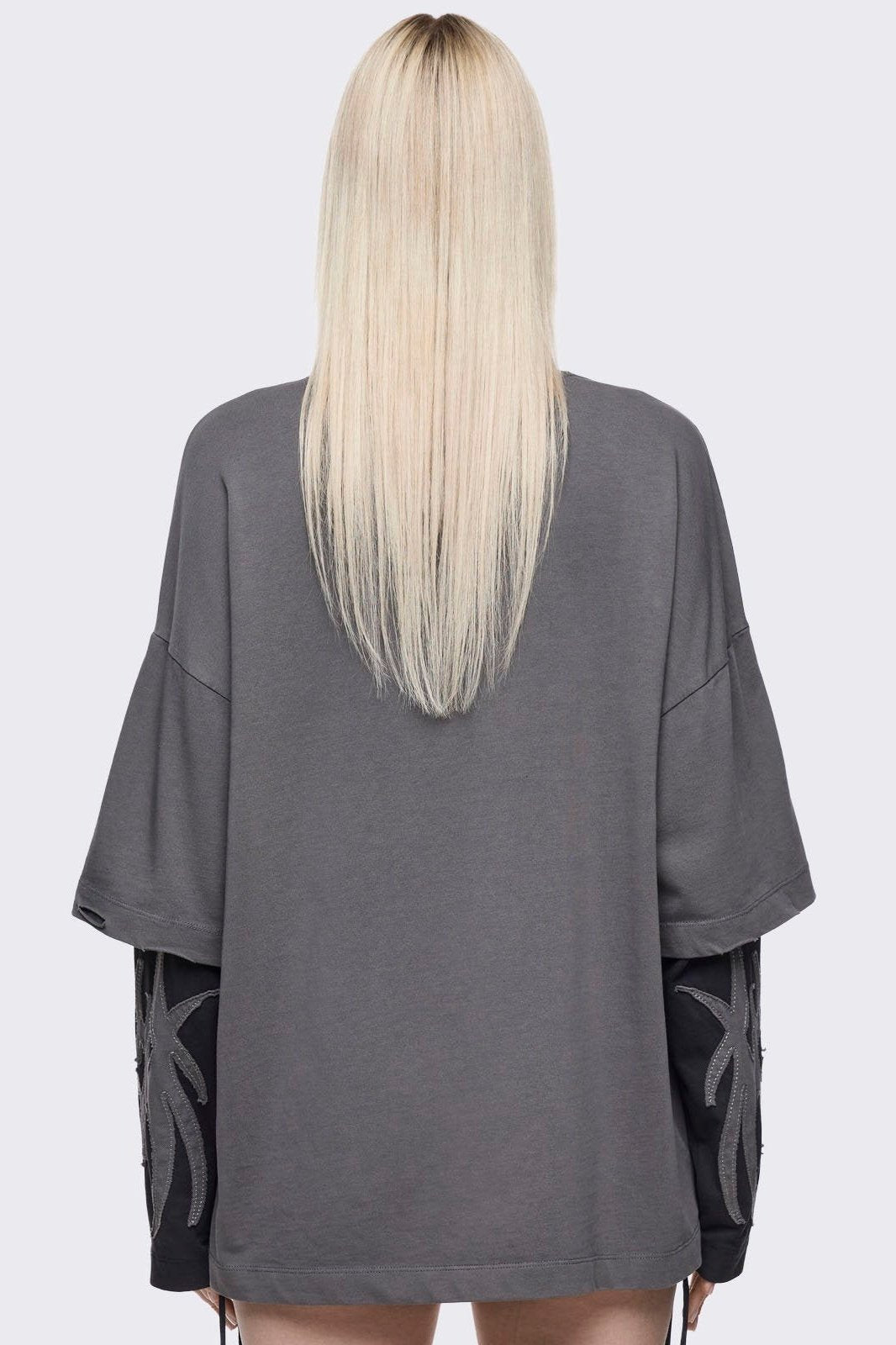 Luvx Grey Layered T-Shirt | Minga London Best Seller