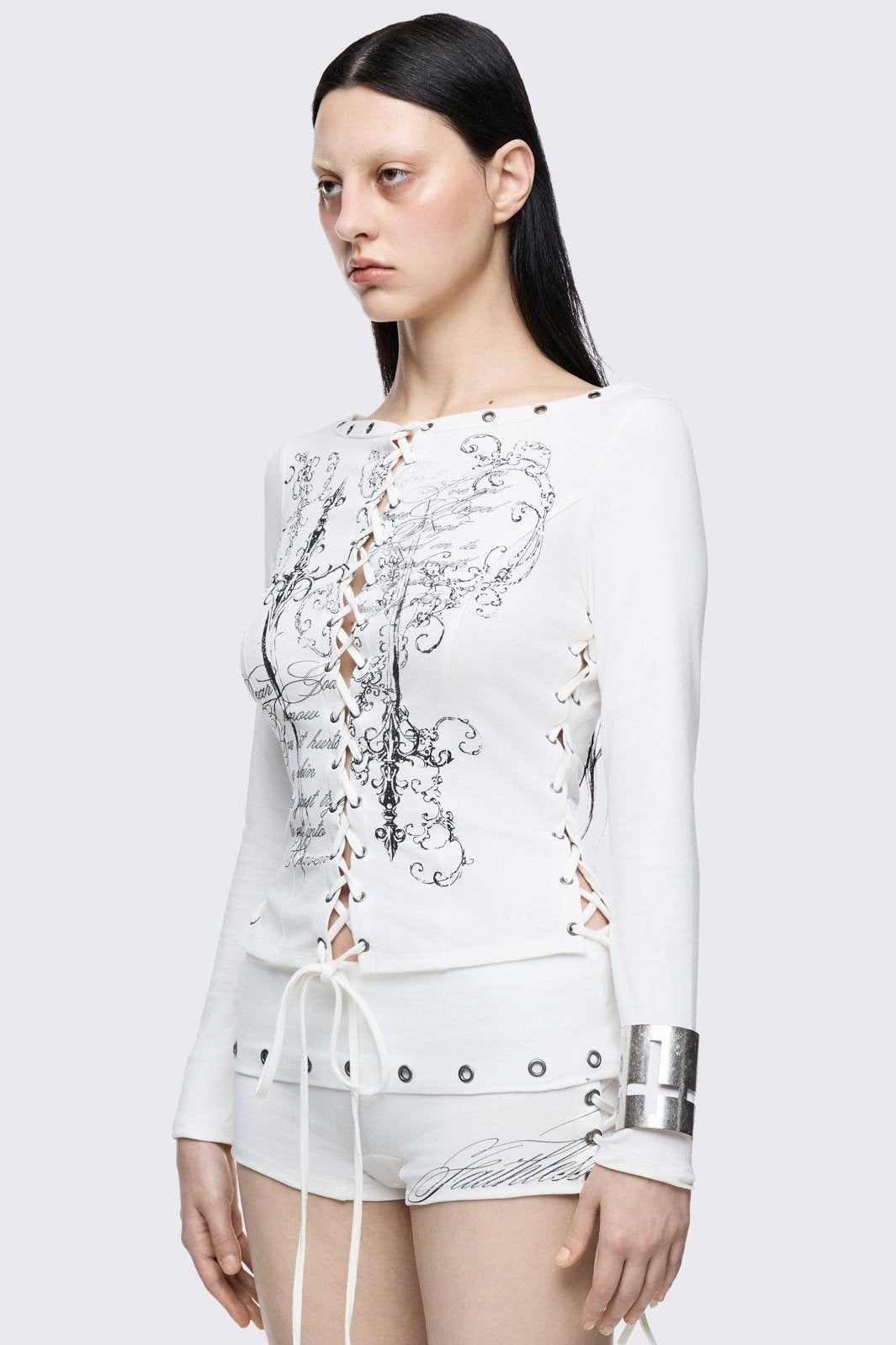 Seraphina Lace-Up Top | Minga London Classic