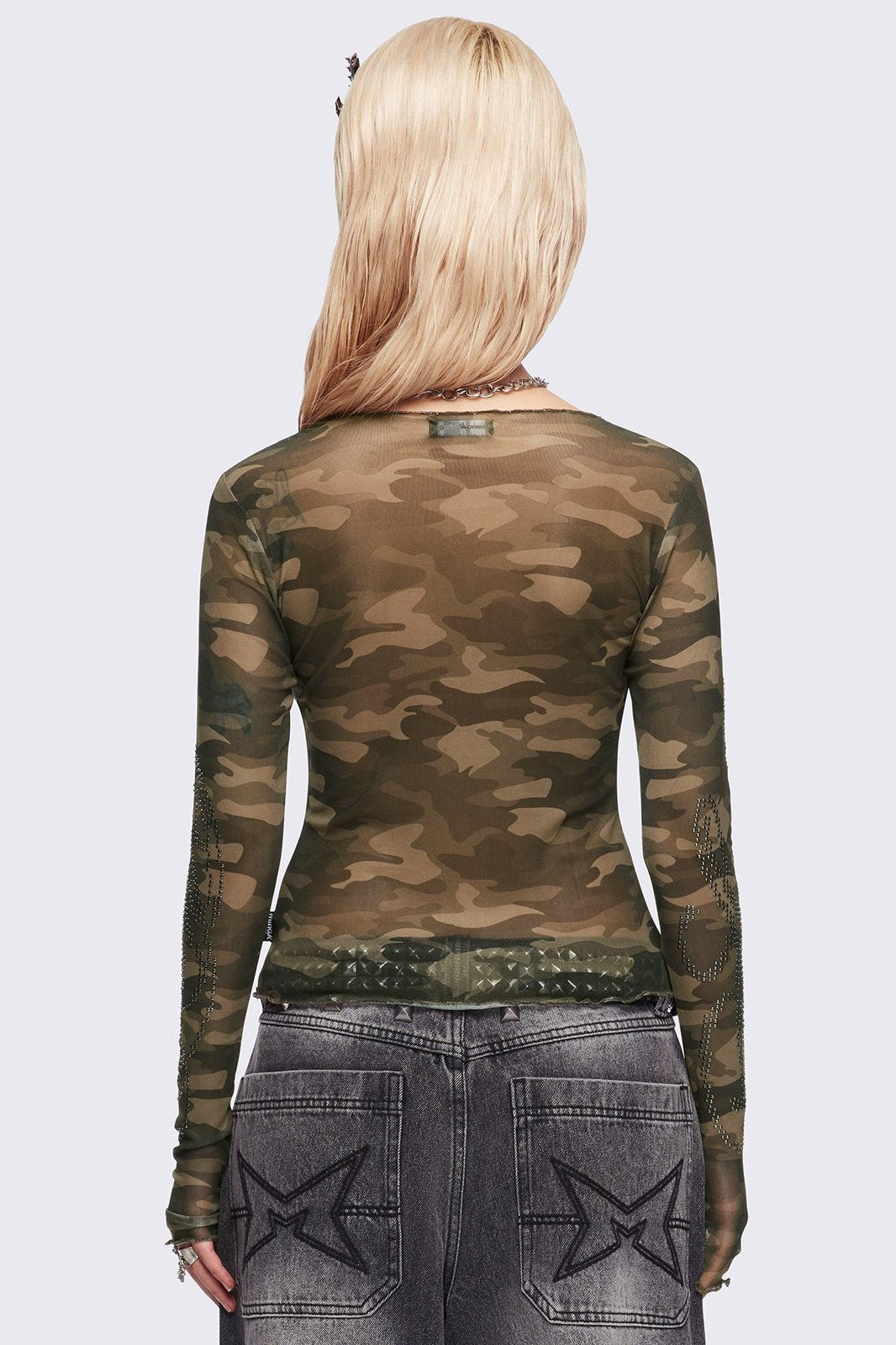 Camo Crush Mesh Top | Minga London Classic