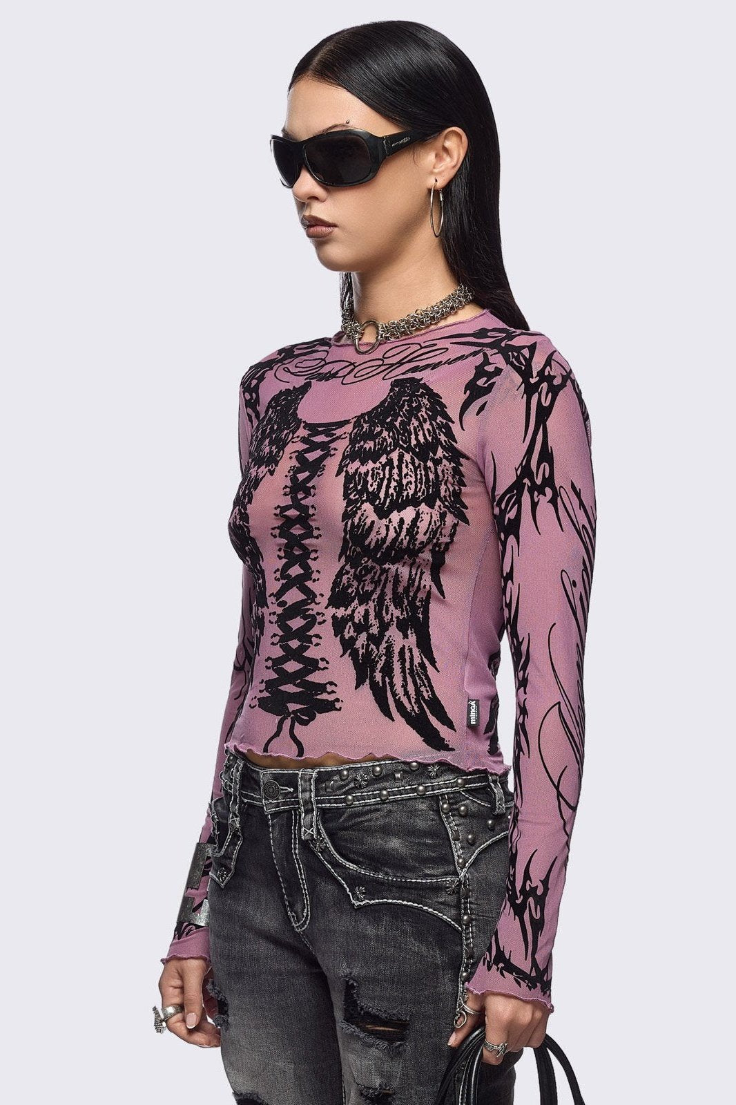Wing It Pink Mesh Top | Minga London Latest