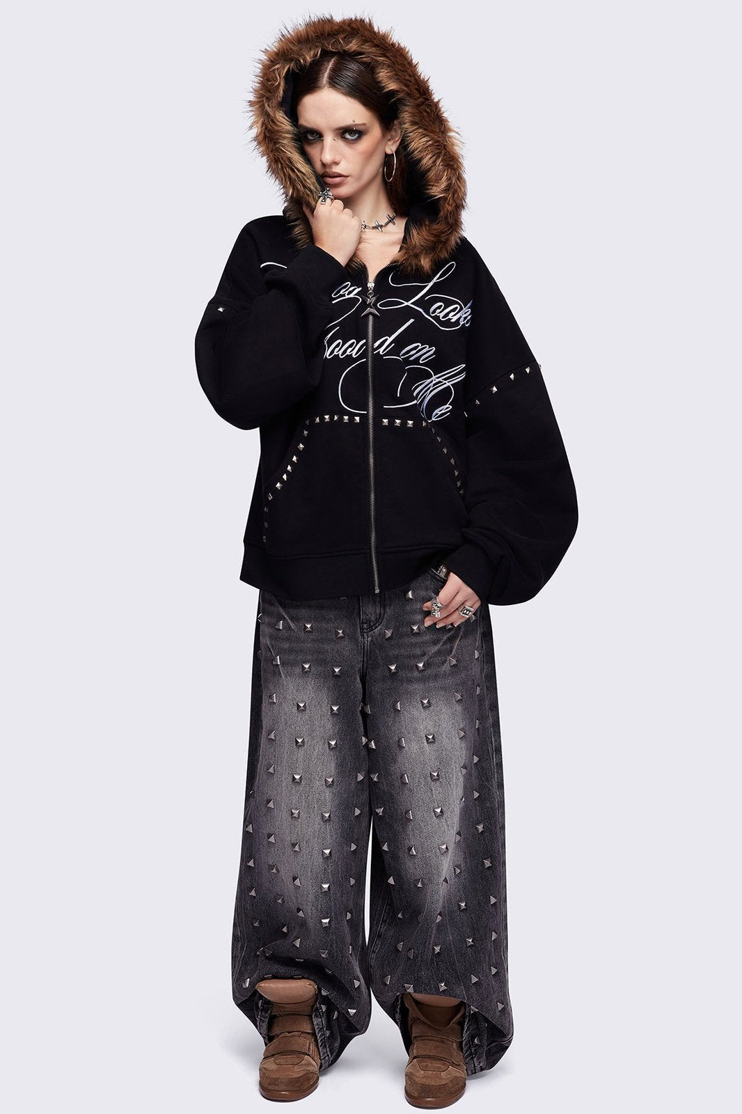 Chaotic Self Zip Up Hoodie | Minga London Great Value