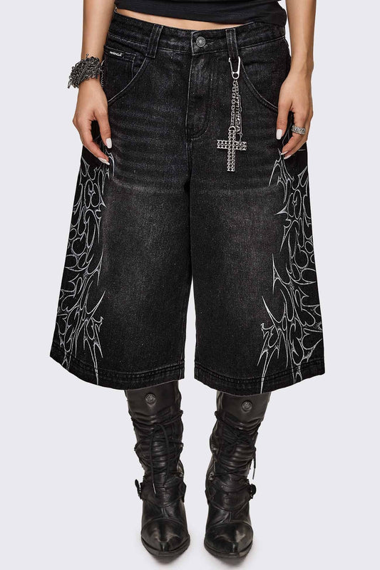 Blaze Graphic Washed Jorts | Minga London New