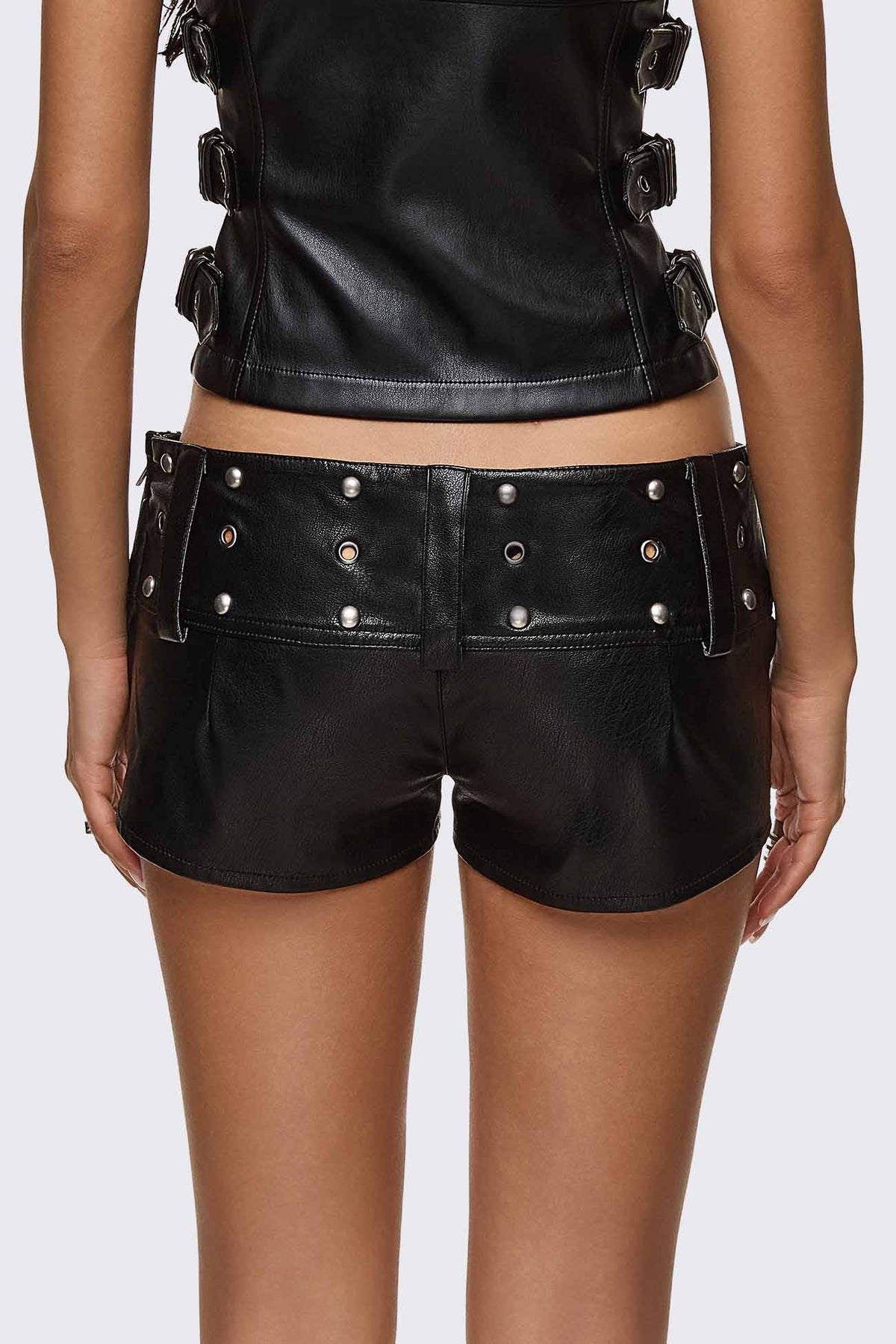 Ambush Belted Mini Faux Leather Shorts | Minga London Latest