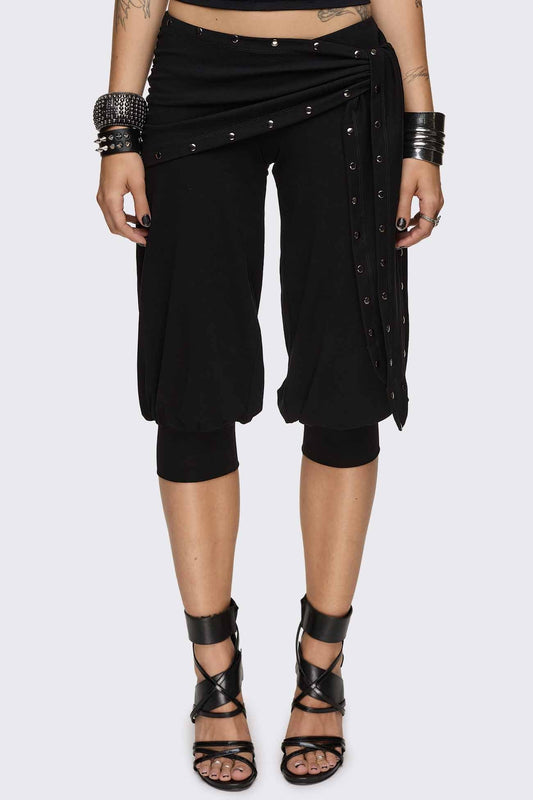 Dead Tide Studded Balloon Capri Pants | Minga London Special Offer