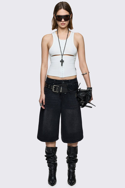 Black Washed Jorts | Minga London Premium