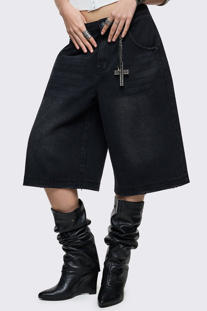 Black Washed Jorts | Minga London Premium