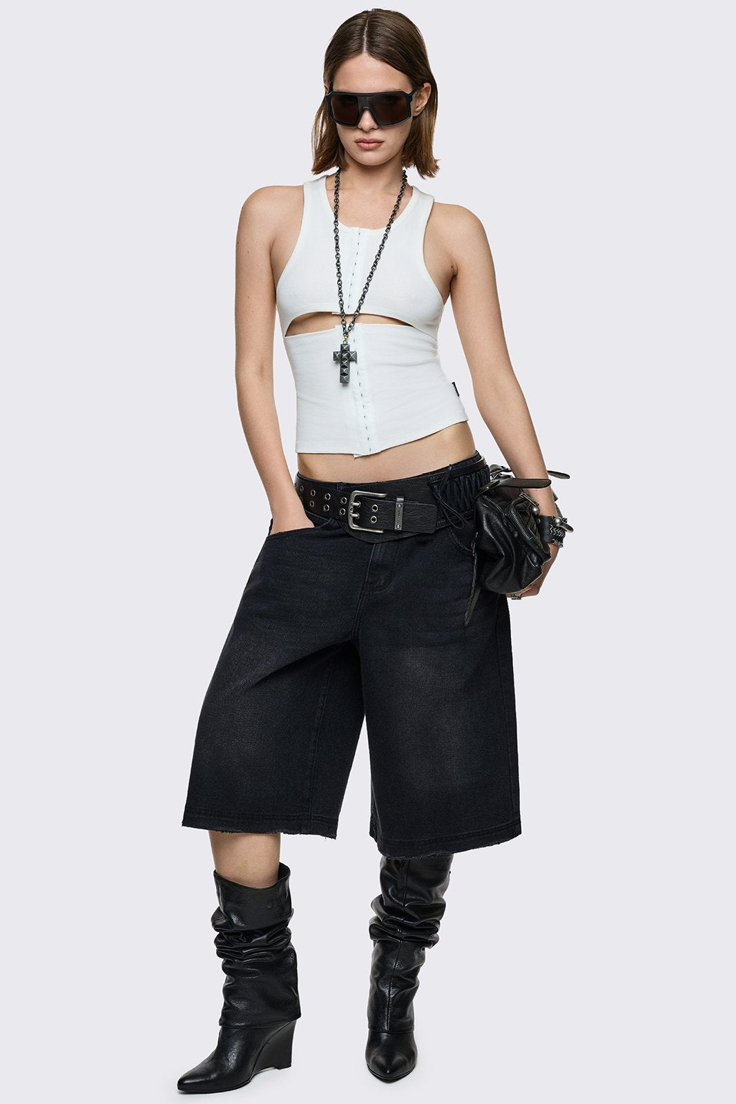 Black Washed Jorts | Minga London Premium