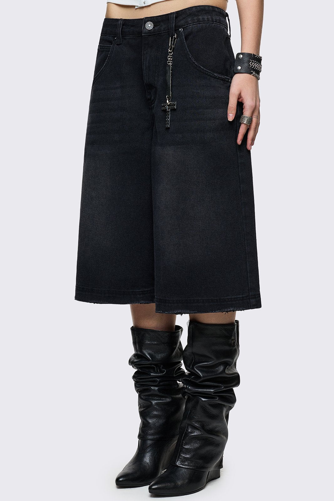 Black Washed Jorts | Minga London Premium