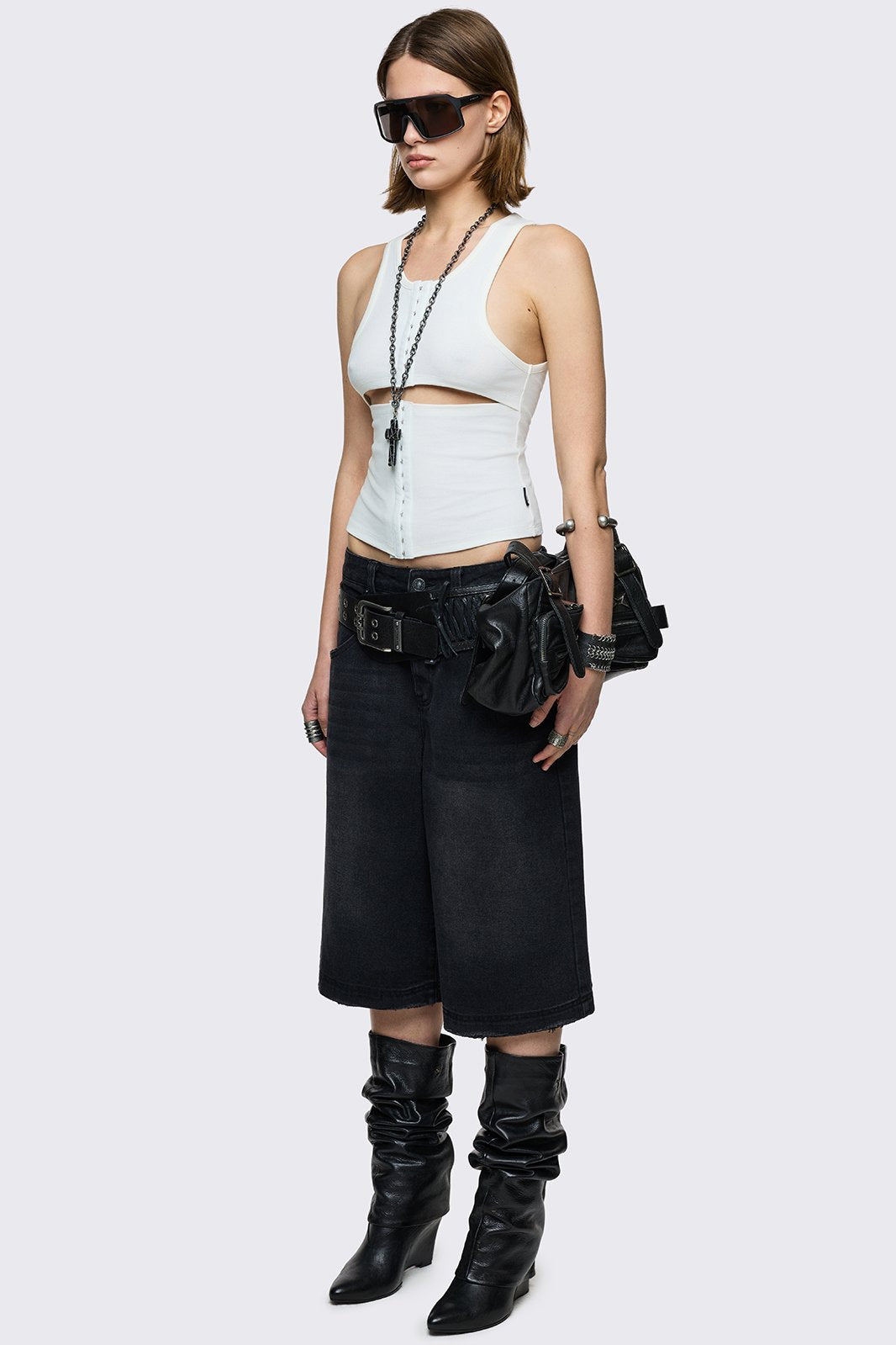 Black Washed Jorts | Minga London Premium