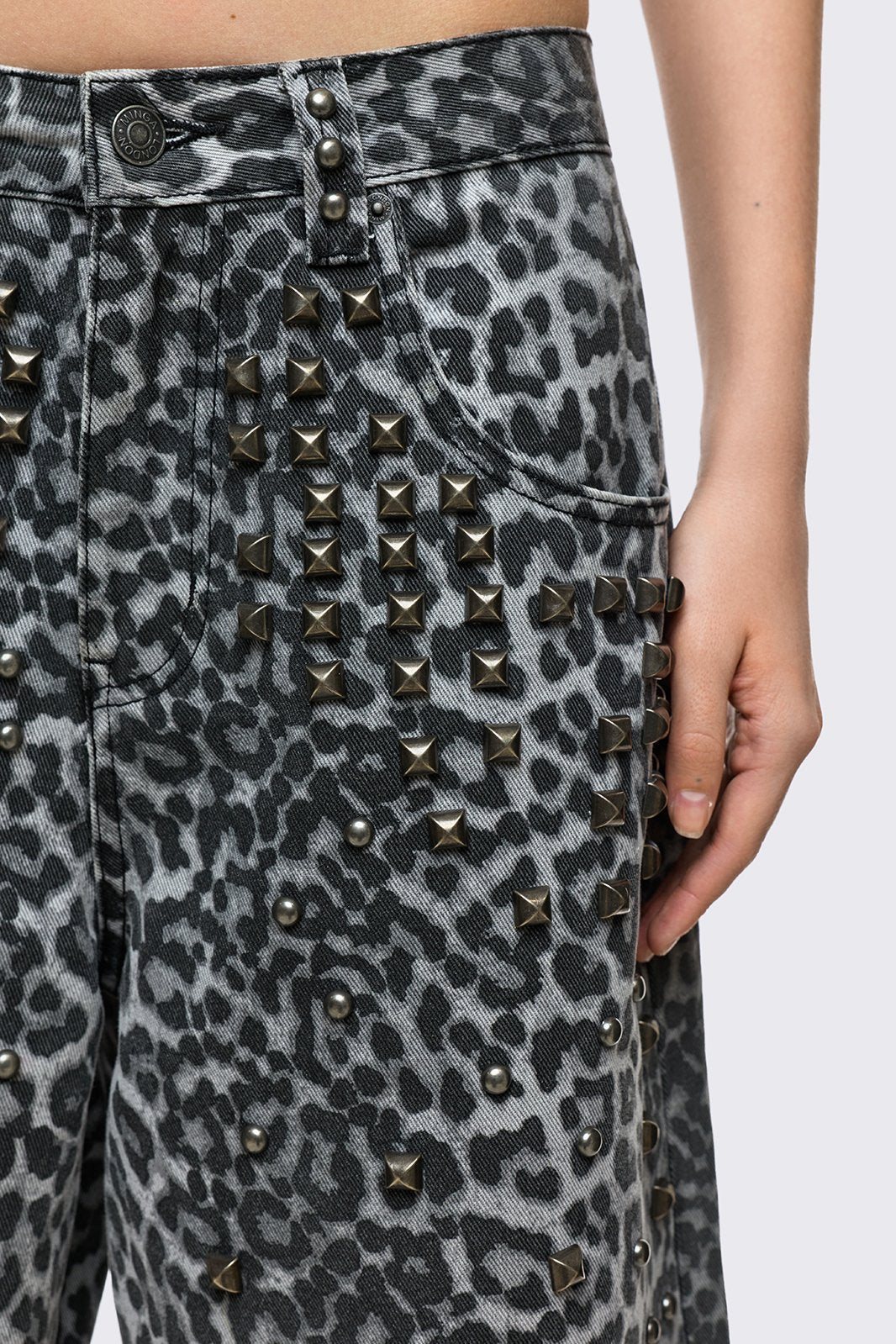 Leopard Studded Jorts | Minga London Classic