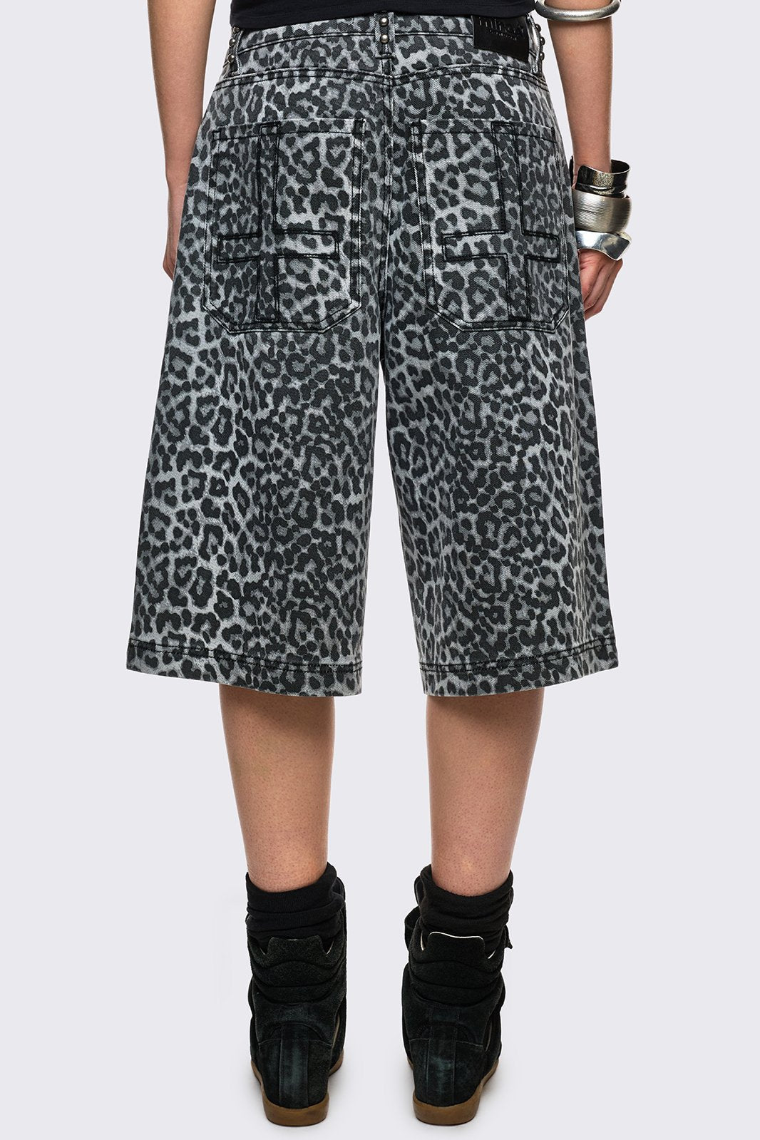 Leopard Studded Jorts | Minga London Classic