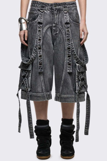 Trek Grey Washed Cargo Jorts | Minga London Popular