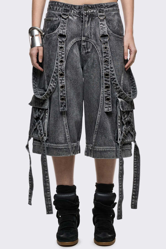 Trek Grey Washed Cargo Jorts | Minga London Popular