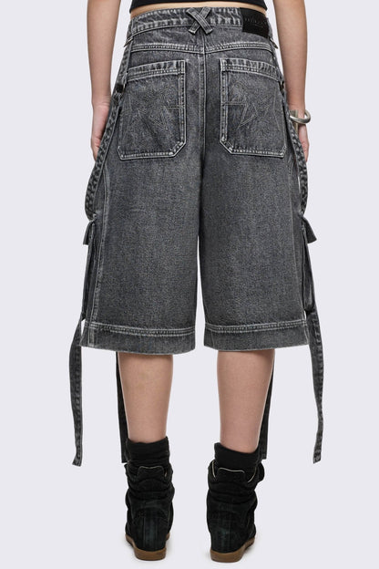 Trek Grey Washed Cargo Jorts | Minga London Popular