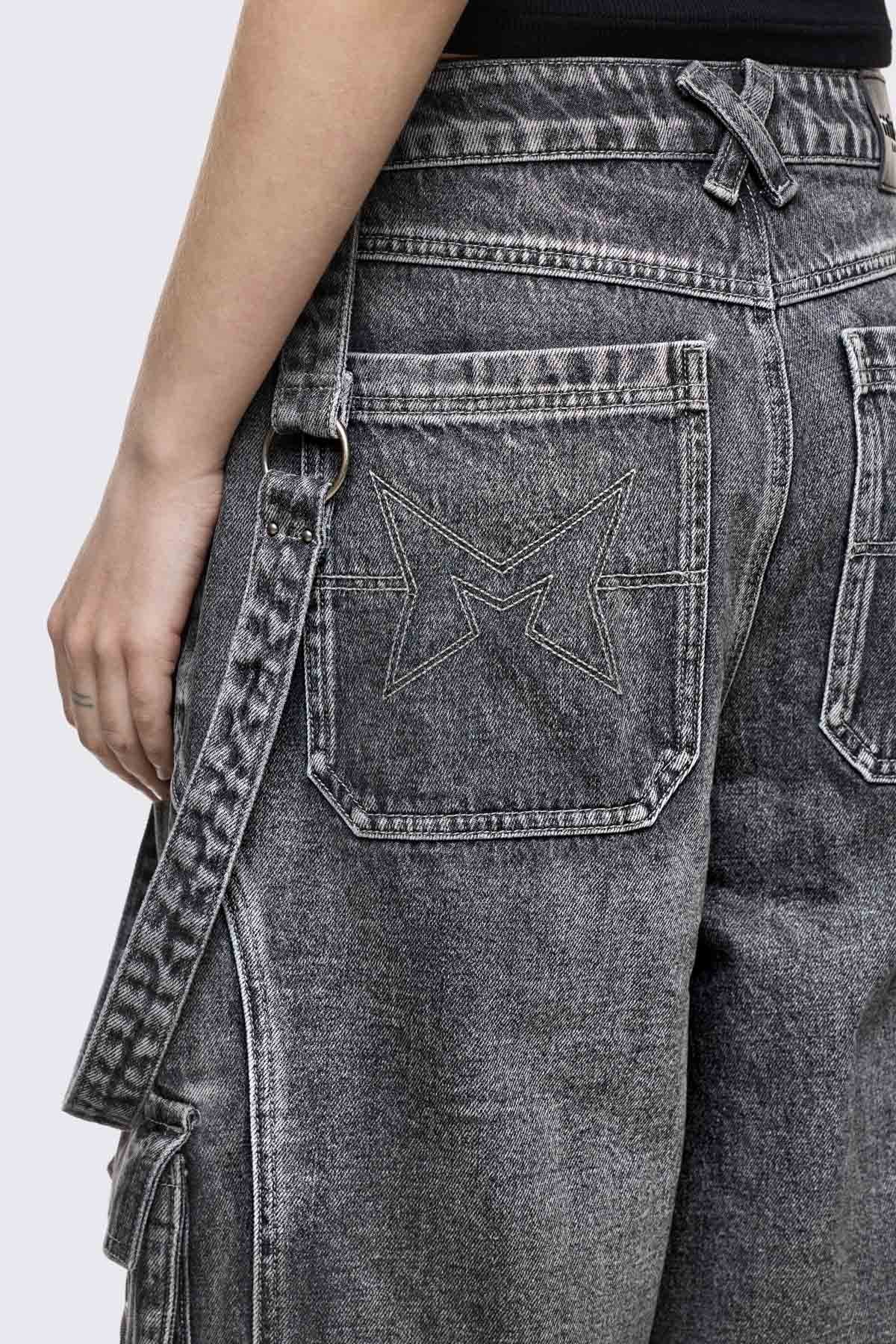 Trek Grey Washed Cargo Jorts | Minga London Popular