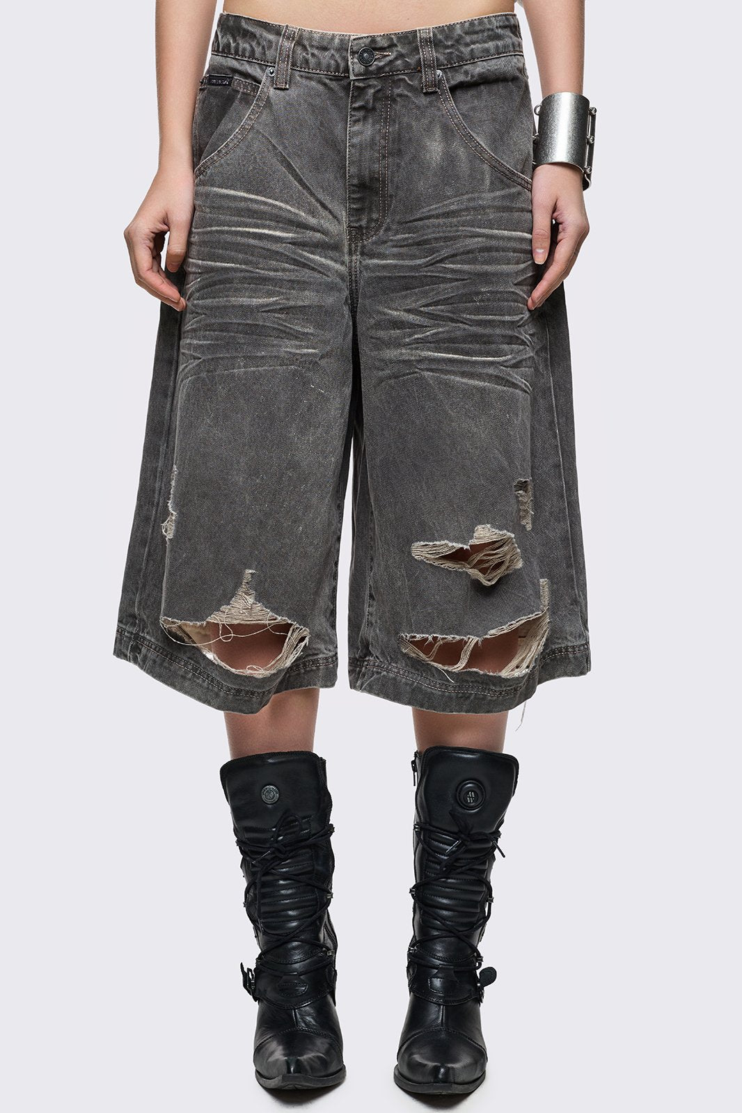 Smoke Grey Washed Jorts | Minga London Special Offer
