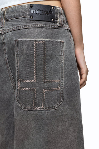 Smoke Grey Washed Jorts | Minga London Special Offer