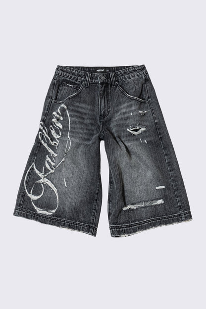 Fallen Distressed Jorts | Minga London Customer Favorite