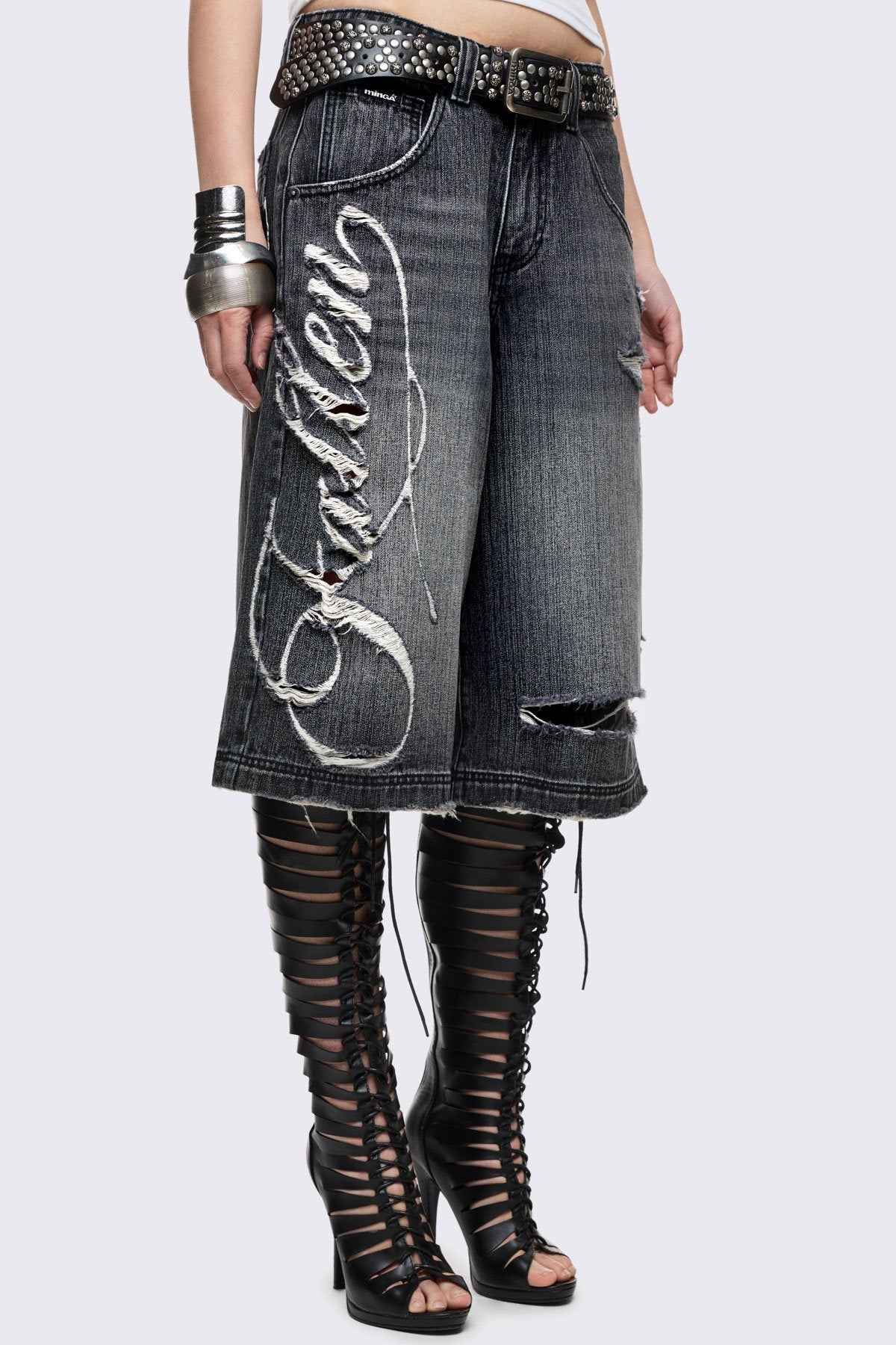 Fallen Distressed Jorts | Minga London Customer Favorite