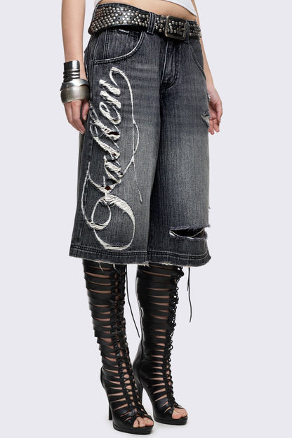 Fallen Distressed Jorts | Minga London Customer Favorite
