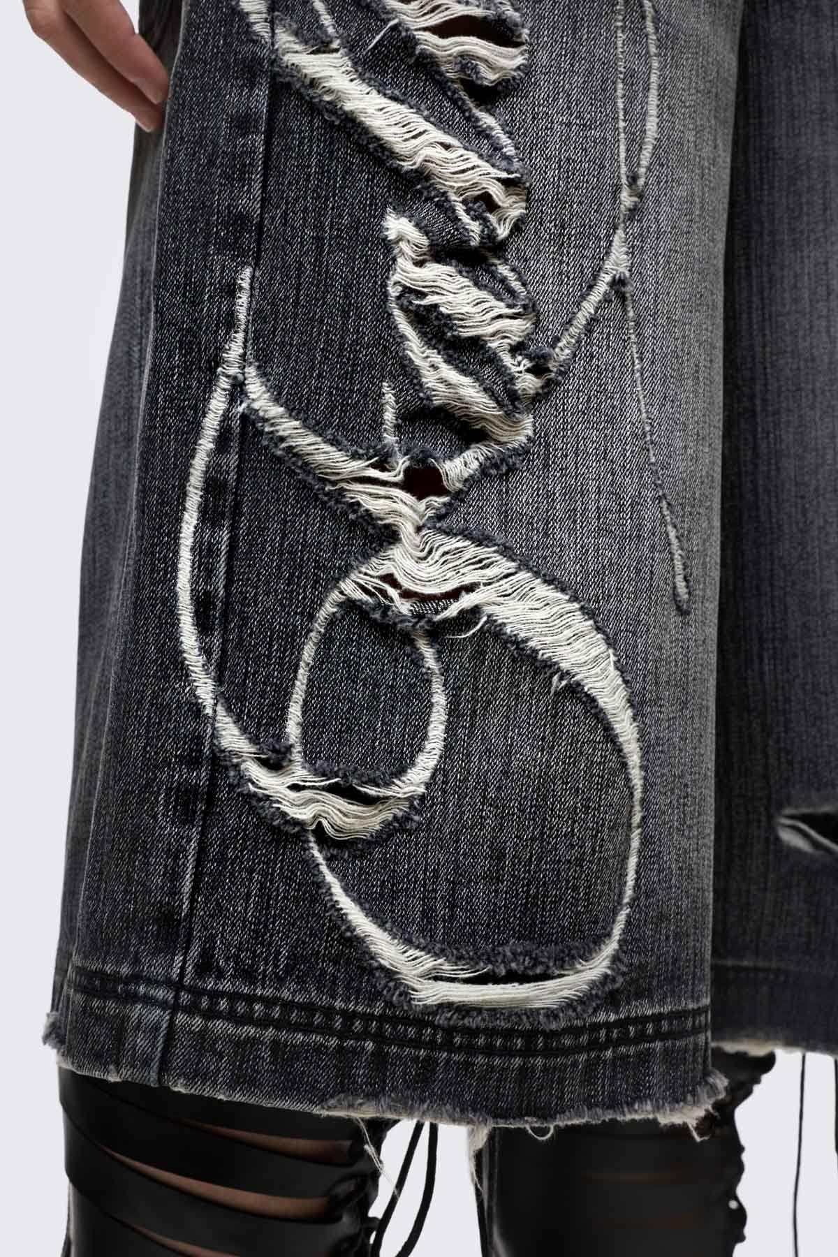 Fallen Distressed Jorts | Minga London Customer Favorite