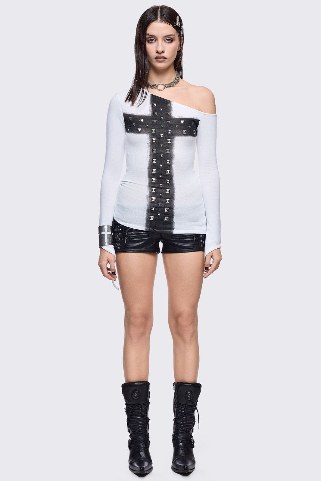Savage Mini Faux Leather Shorts | Minga London Discount