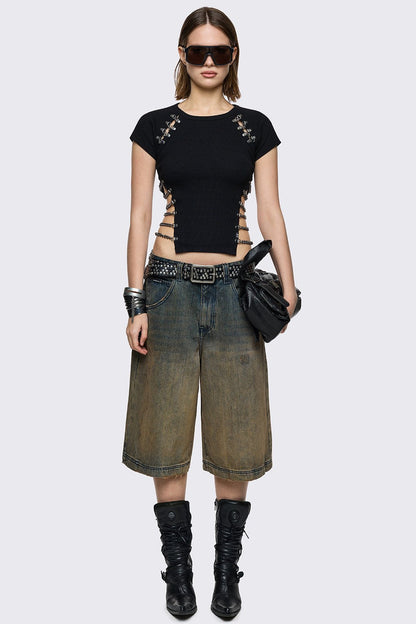 Dust Ombre Washed Jorts | Minga London Best Seller
