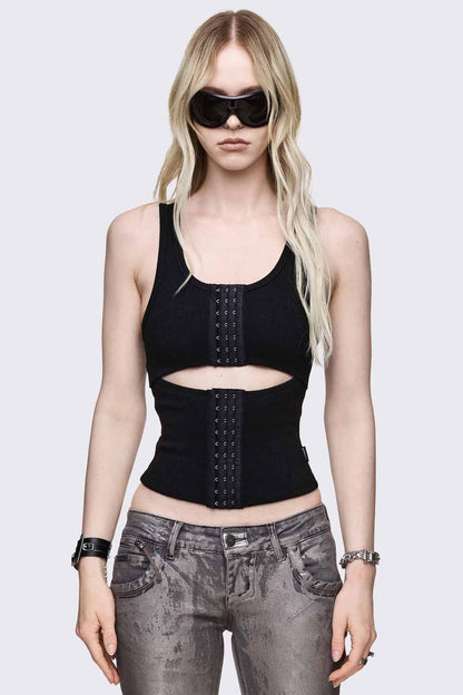 No Escape Black Vest Top | Minga London Special Offer