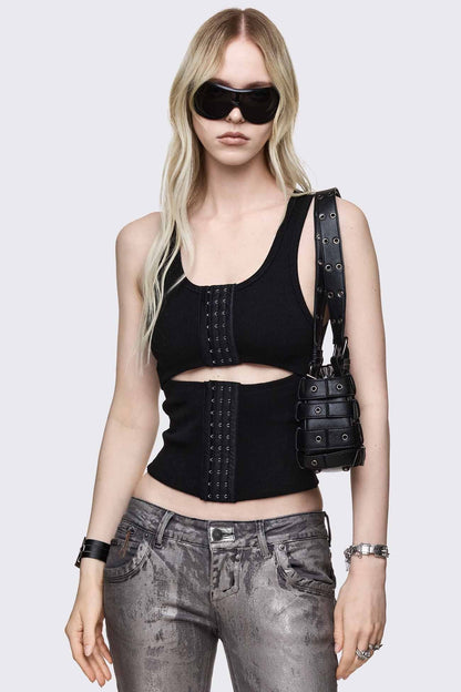 No Escape Black Vest Top | Minga London Special Offer