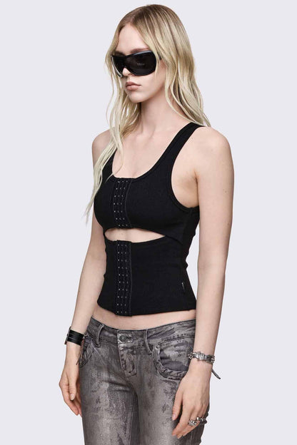No Escape Black Vest Top | Minga London Special Offer