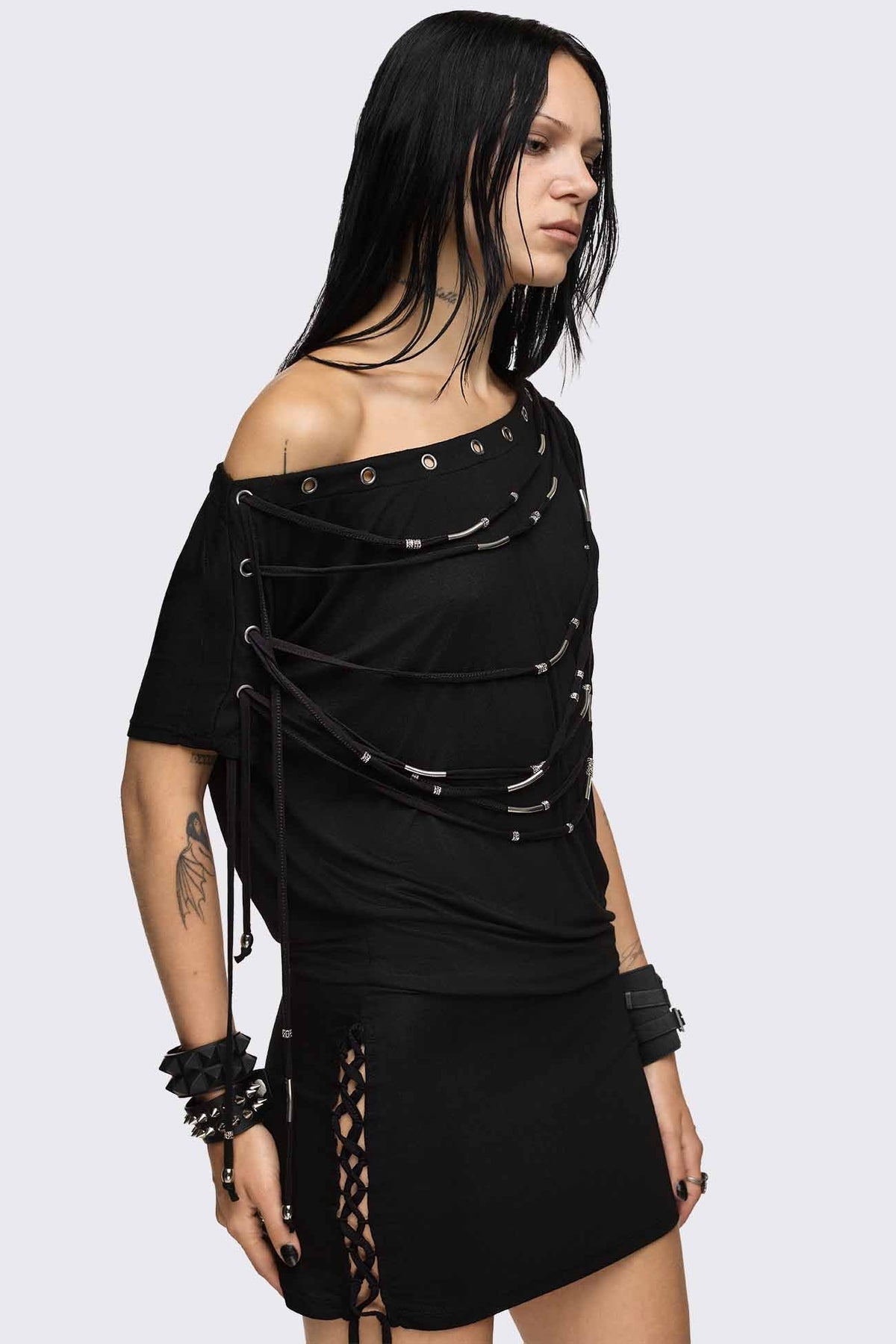 Romie Beaded Off-Shoulder Dress | Minga London Classic