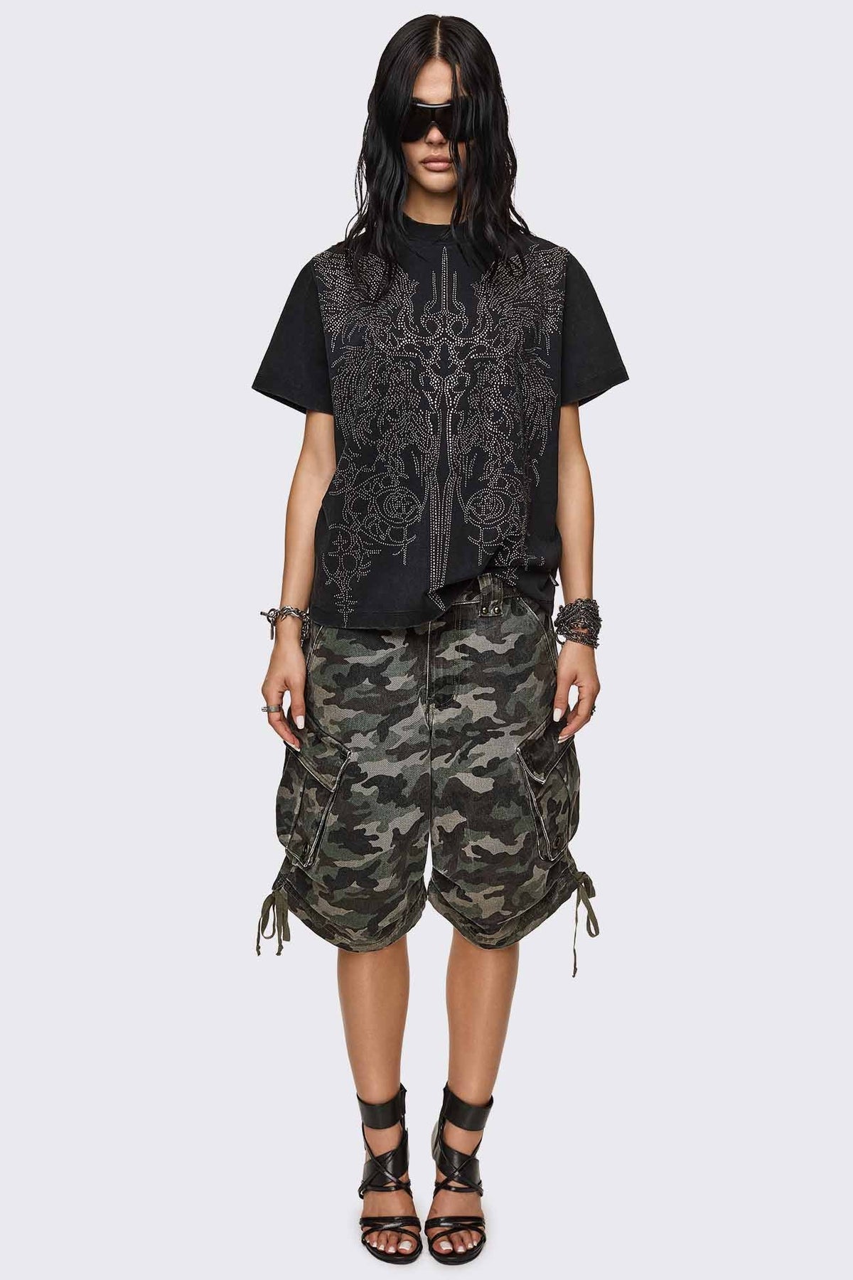 Elysium Sigil Rhinestone Graphic T-Shirt | Minga London Classic