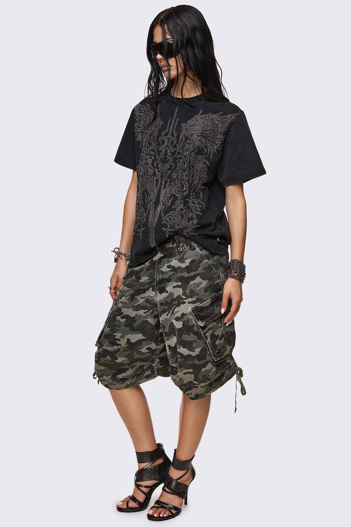Elysium Sigil Rhinestone Graphic T-Shirt | Minga London Classic