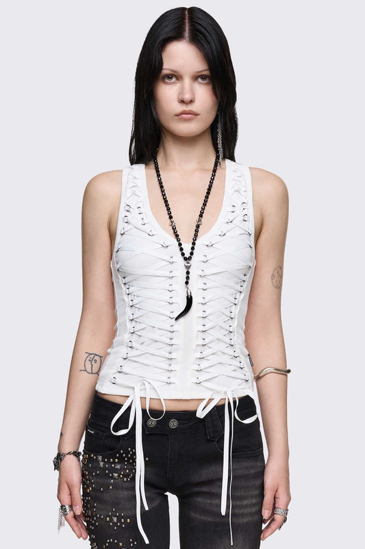Courtney Lace-Up Top | Minga London Best Price