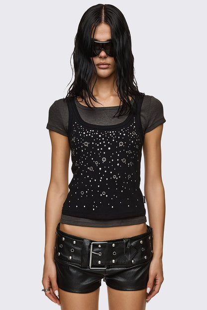 Rumour Layered Studded Top | Minga London Best Seller