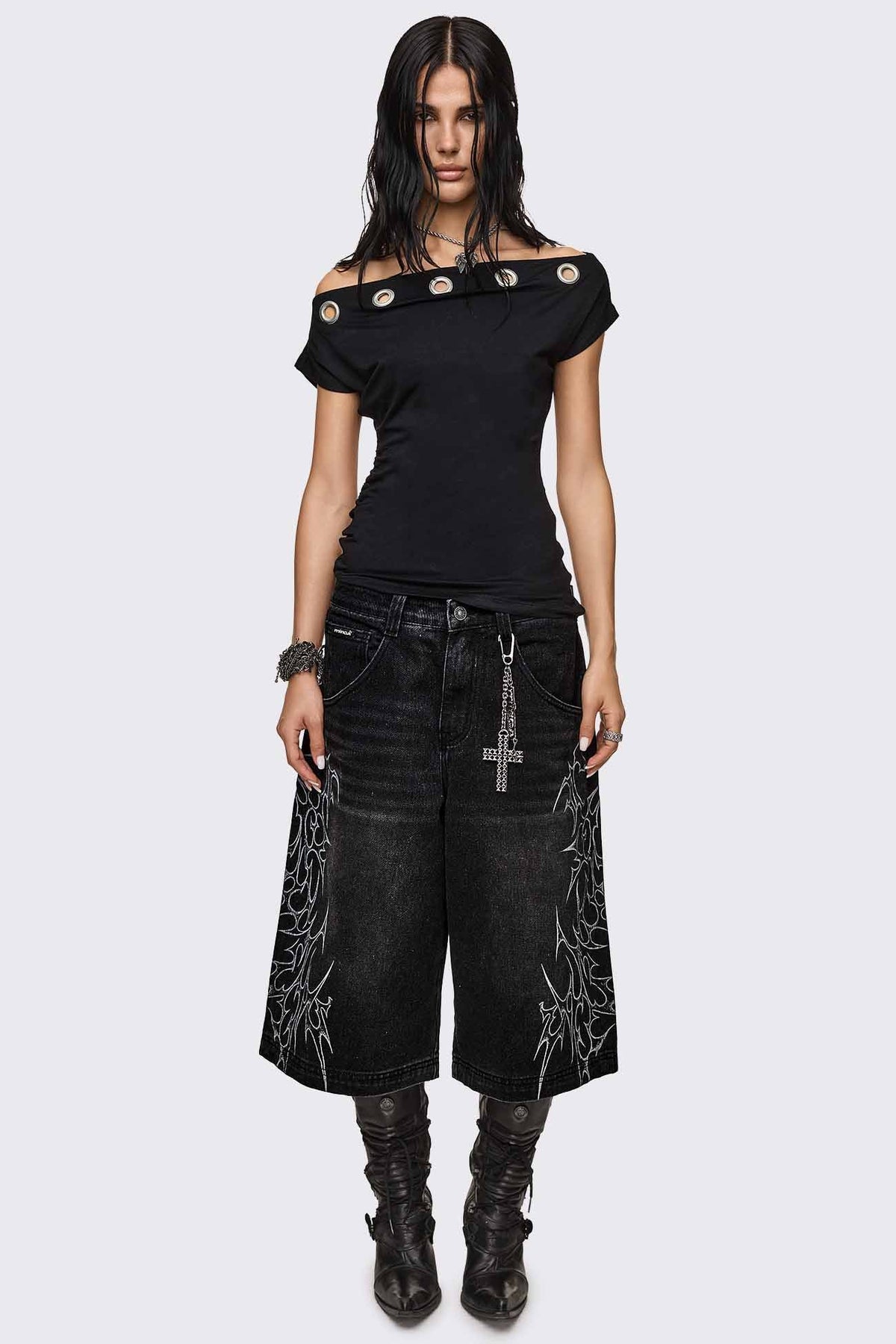 Zadie Eyelet Off-Shoulder Top | Minga London Sale
