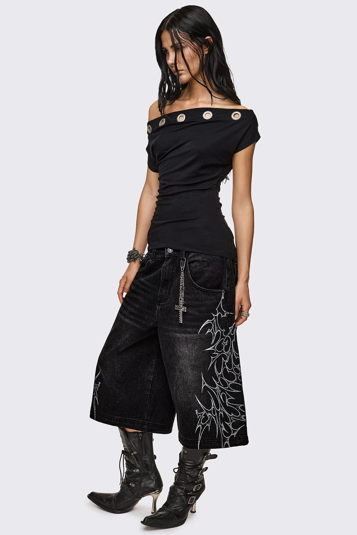 Zadie Eyelet Off-Shoulder Top | Minga London Sale