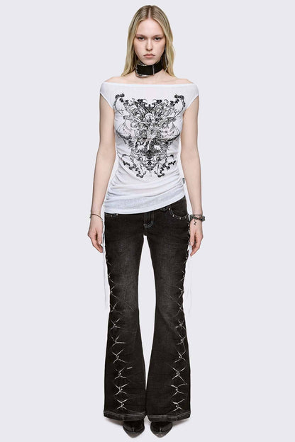 Forgive Me Not Boatneck Top | Minga London Exclusive