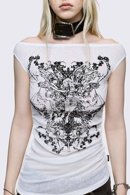 Forgive Me Not Boatneck Top | Minga London Exclusive