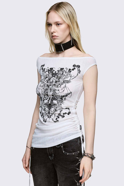 Forgive Me Not Boatneck Top | Minga London Exclusive