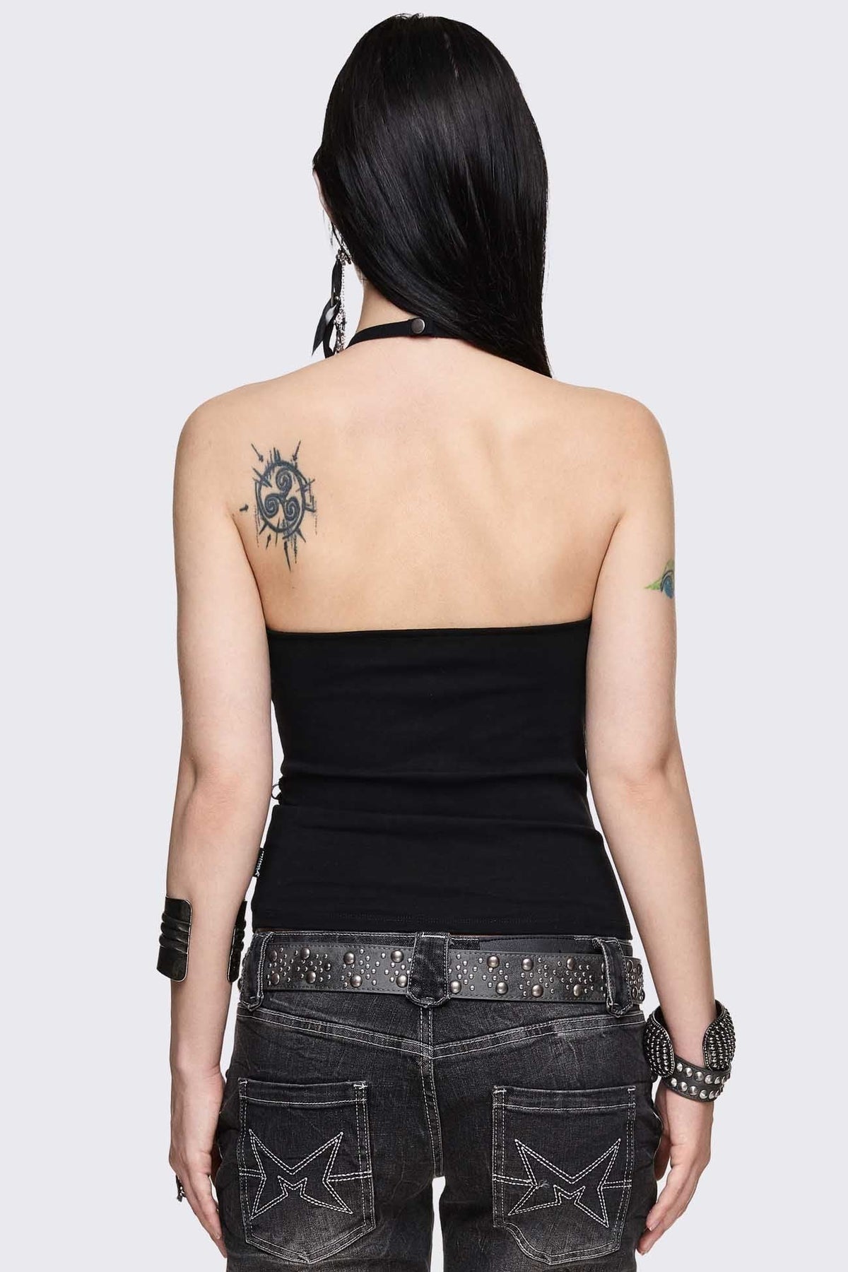 Unravel Black Layered Chain Halter Top | Minga London Recommended