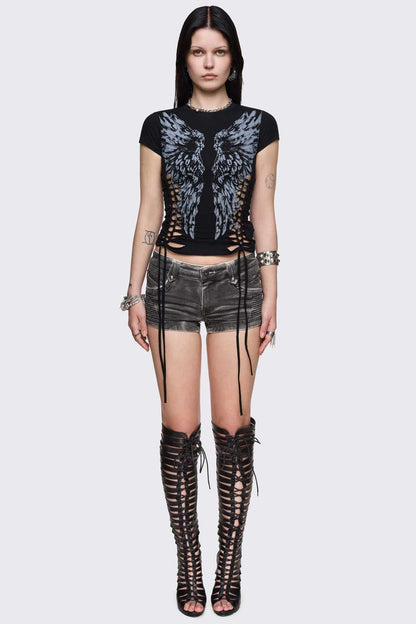 Dynasty Cut-Out Baby Tee | Minga London Deals