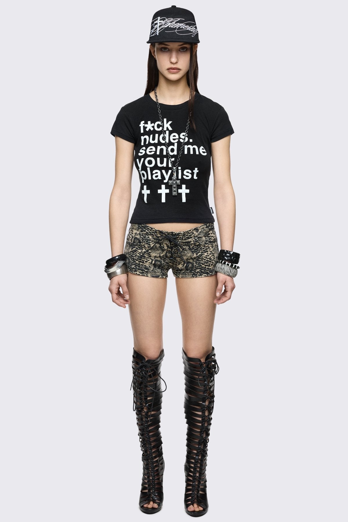 Send Me Your Playlist Baby Tee | Minga London Special Offer