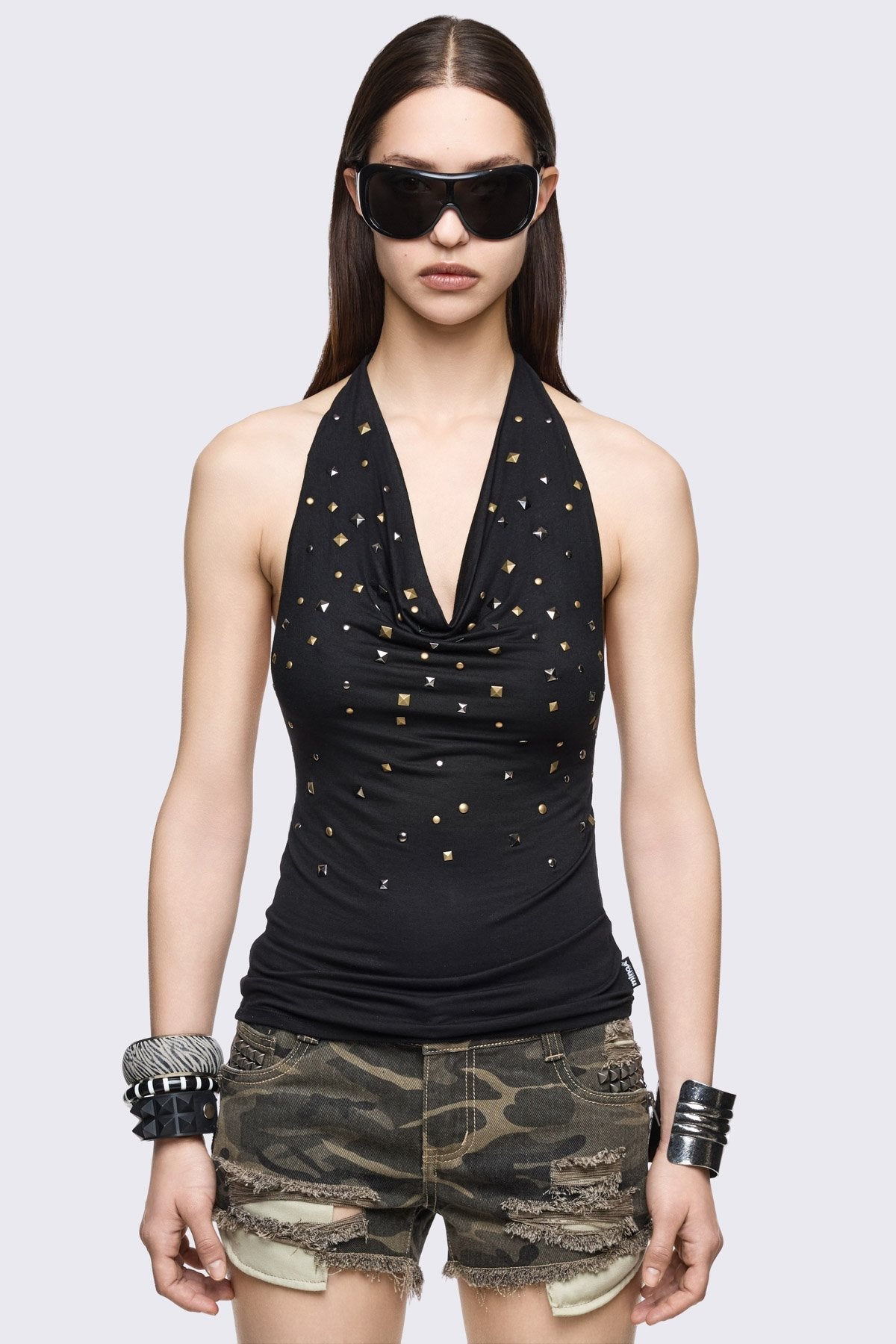 Arabella Studded Halter Top | Minga London Great Value