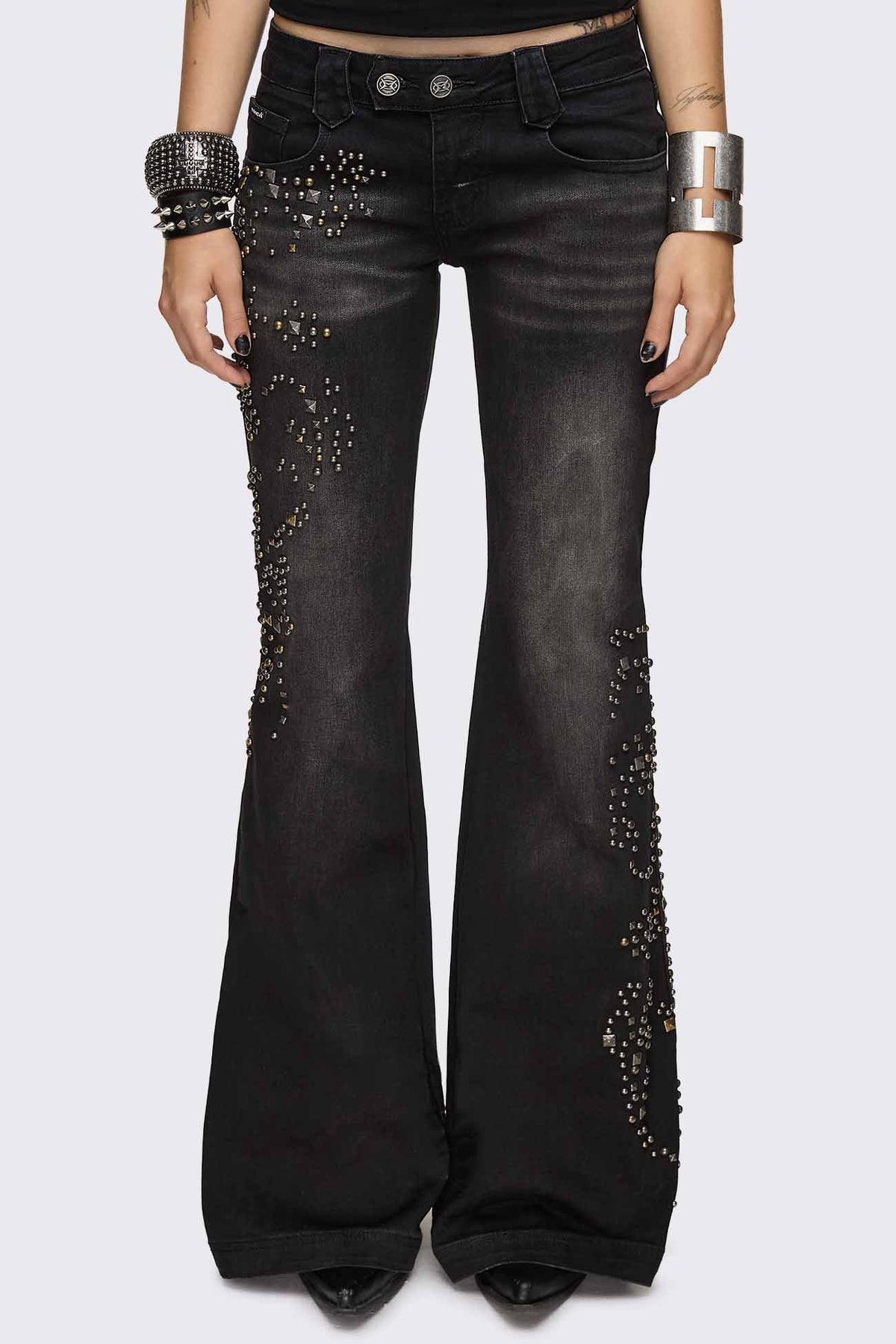 Brielle Studded Flared Jeans | Minga London Discount