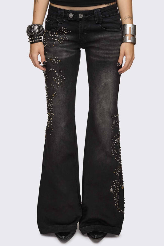 Brielle Studded Flared Jeans | Minga London Discount
