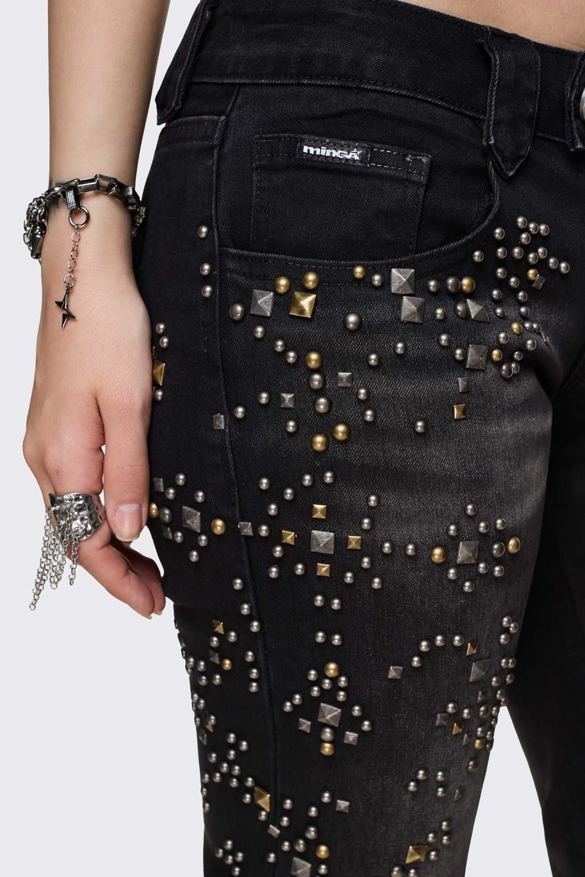 Brielle Studded Flared Jeans | Minga London Discount