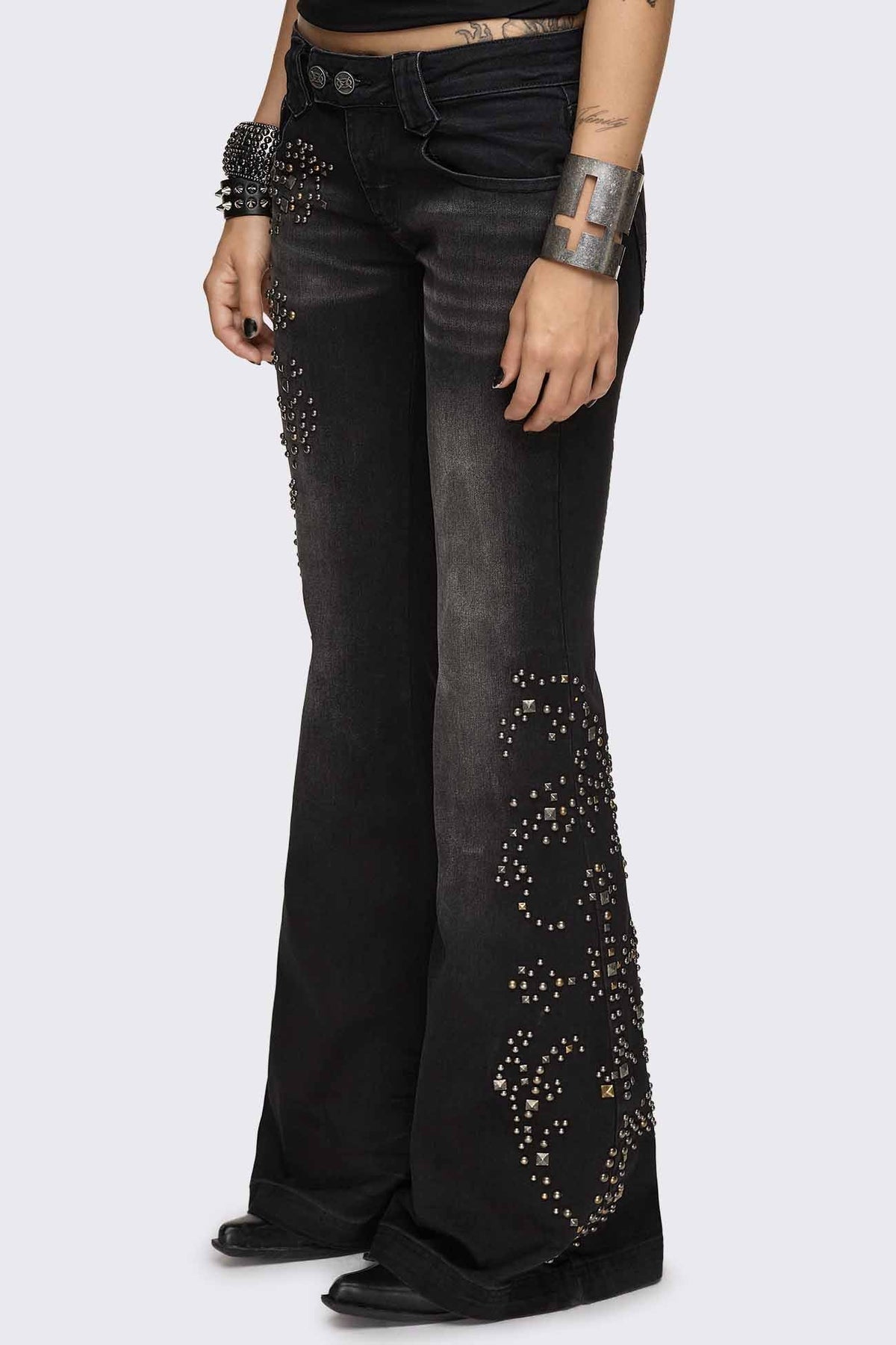 Brielle Studded Flared Jeans | Minga London Discount