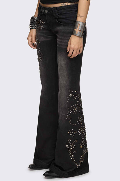 Brielle Studded Flared Jeans | Minga London Discount